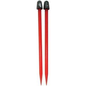 Susan Bates 10-Inch Crystallites Acrylic Knitting Needle 10mm Red US 15